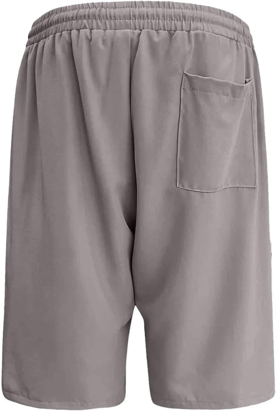 2024 Women's Bermuda Shorts with Deep Pockets Elastic Drawstring Waist 5" Long Shorts Women Lounge Walking Athletic Shorts