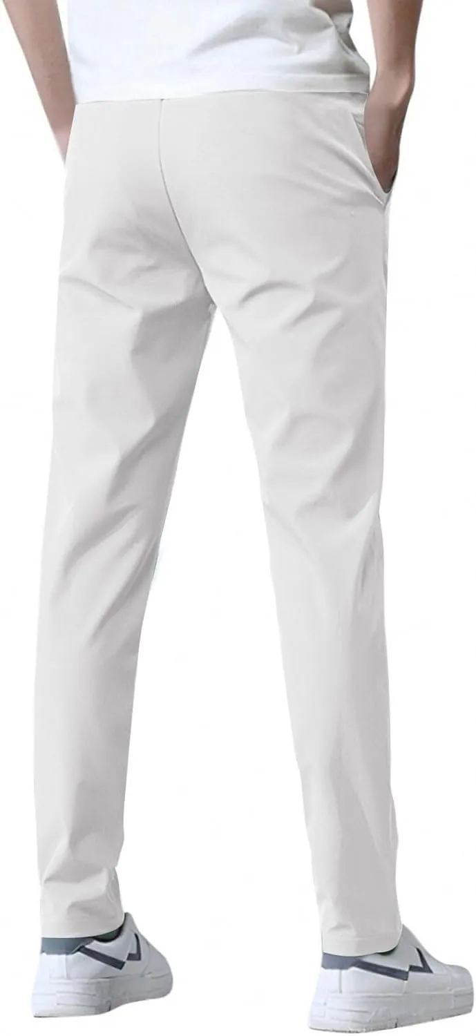 2025 Mens Stretch Pants Summer Thin Business Casual Breathable Straight Leg Tracksuit Pants