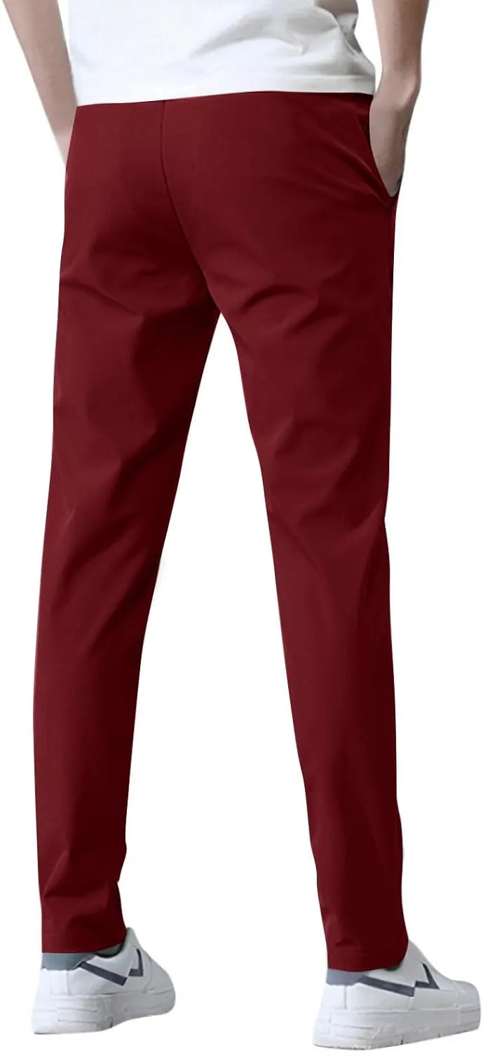 2025 Mens Stretch Pants Summer Thin Business Casual Breathable Straight Leg Tracksuit Pants