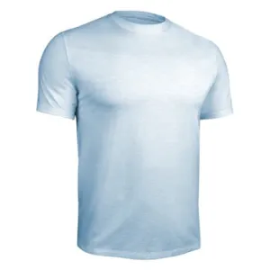 2UNDR Luxury Crew Tee - HEATHERED LIGHT BLUE
