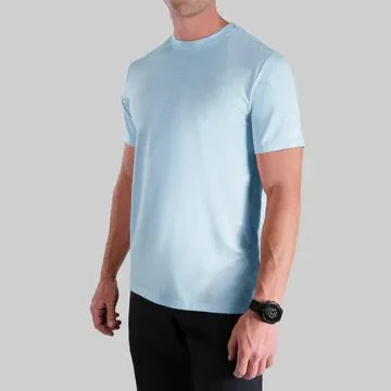 2UNDR Luxury Crew Tee - HEATHERED LIGHT BLUE