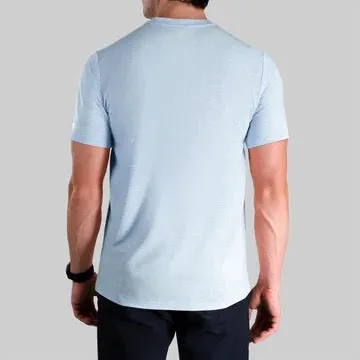2UNDR Luxury Crew Tee - HEATHERED LIGHT BLUE