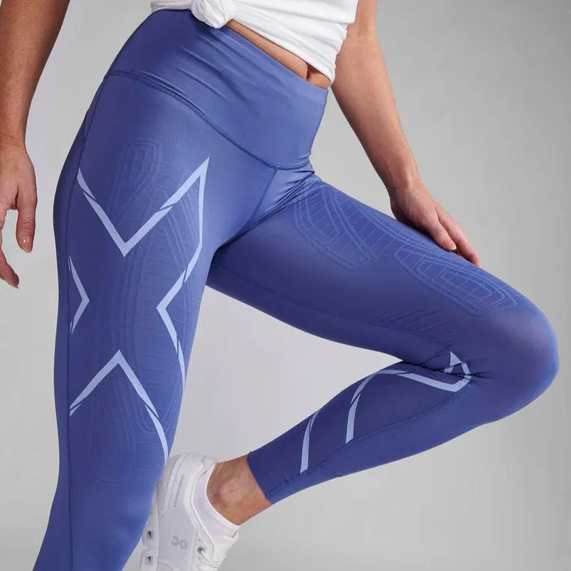 2XU Women's Light Speed Mid-Rise Compression Tights (MAR/ HRF)