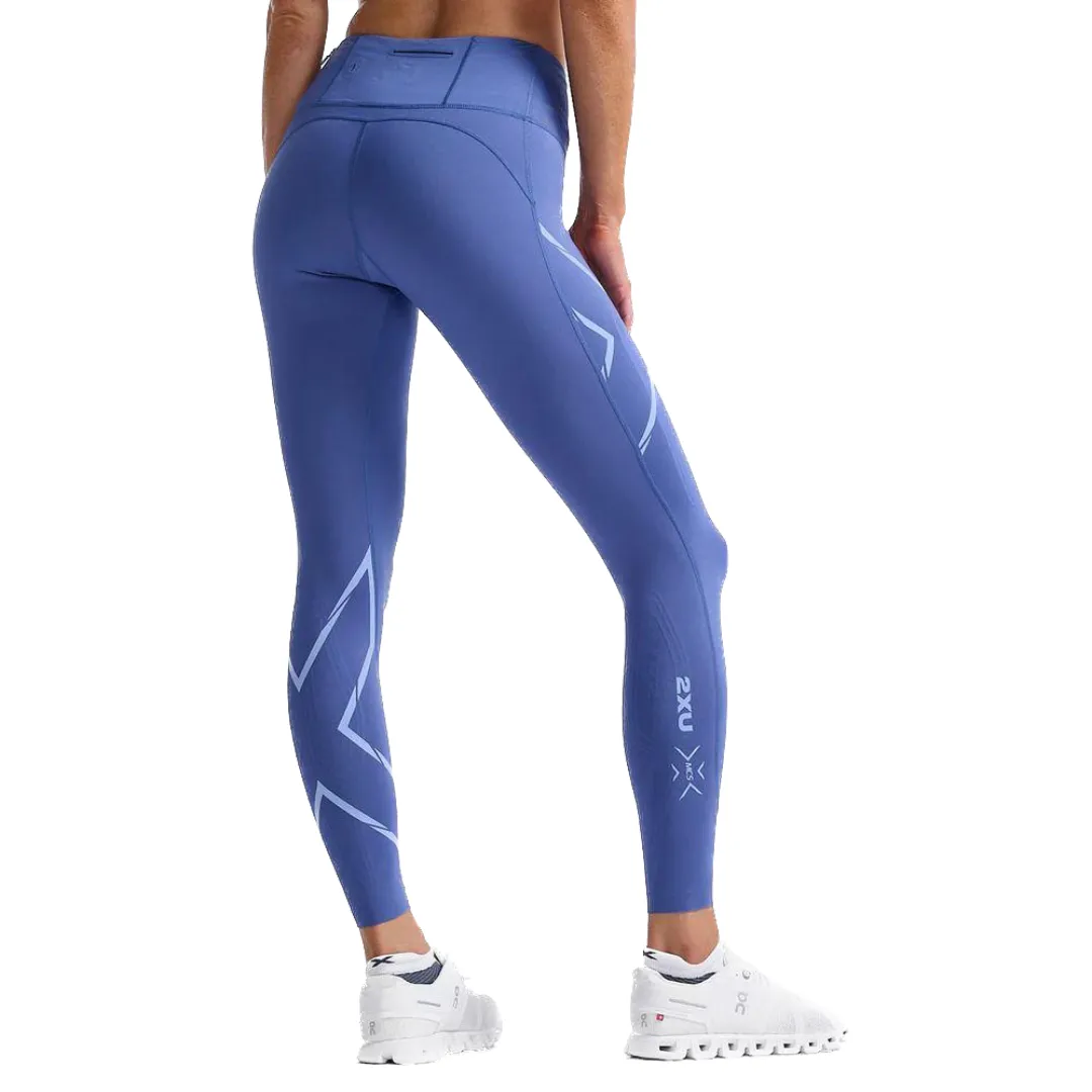 2XU Women's Light Speed Mid-Rise Compression Tights (MAR/ HRF)
