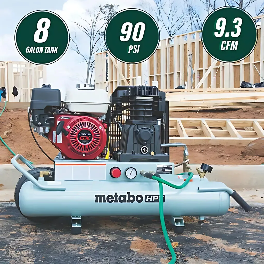 8 Gallon Gas Powered Wheelbarrow Air Compressor