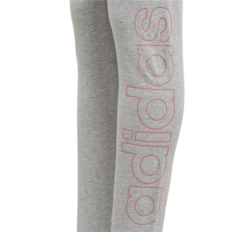 adidas Essentials Leggings - Girls - Medium Grey Heather/Hazy Rose