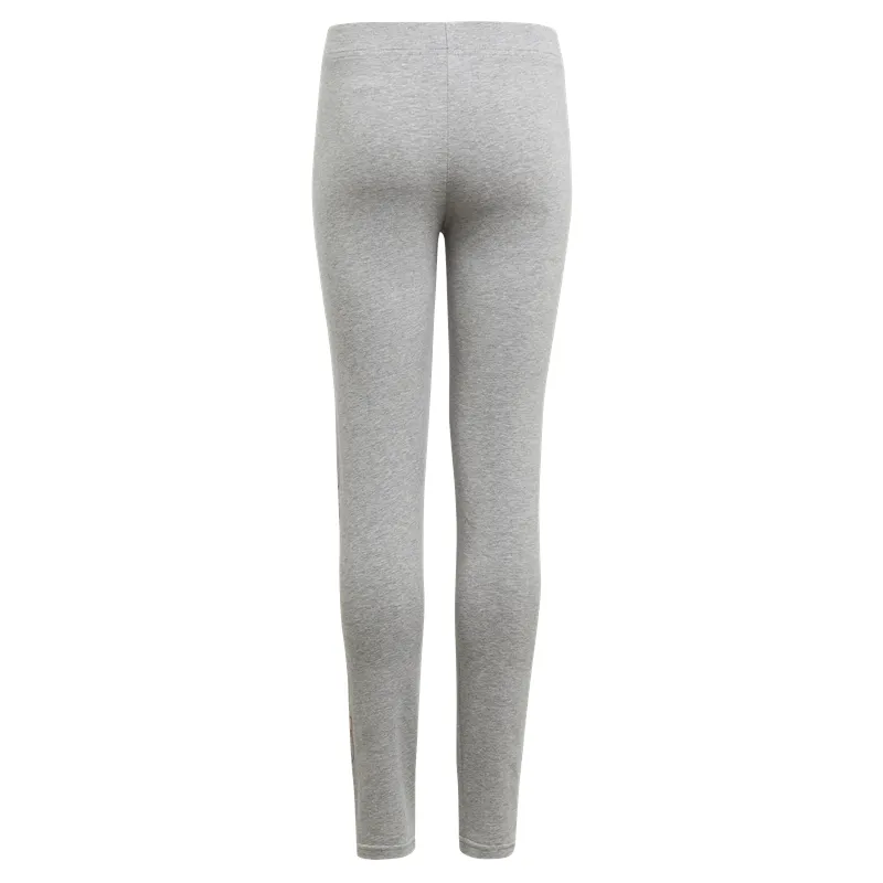 adidas Essentials Leggings - Girls - Medium Grey Heather/Hazy Rose