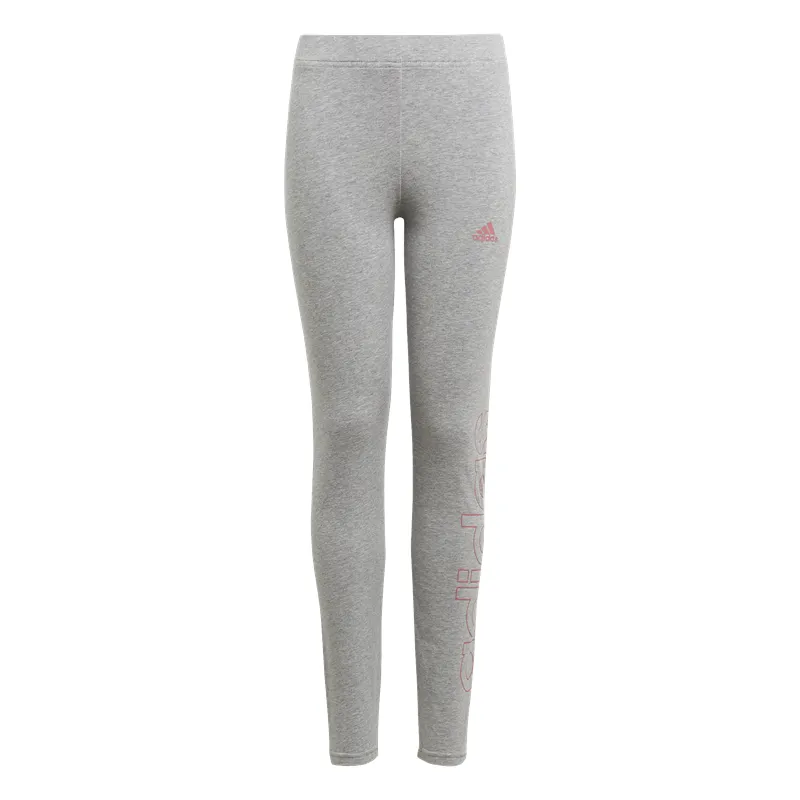 adidas Essentials Leggings - Girls - Medium Grey Heather/Hazy Rose