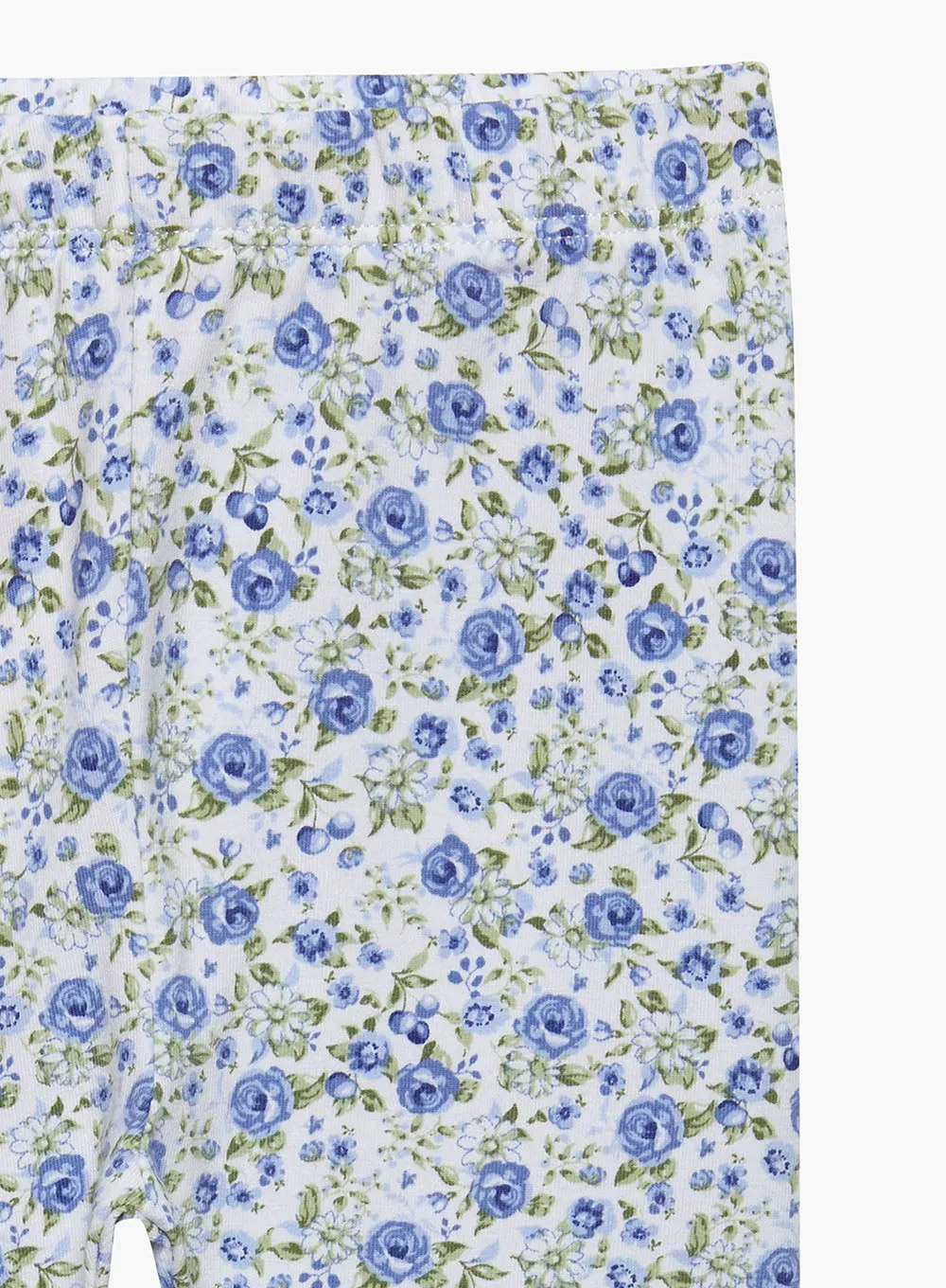 Baby Catherine Leggings in Blue Rose