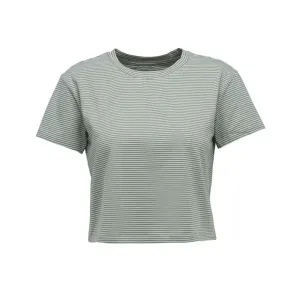 Black Diamond Stripe Crop Short Sleeve  T - Women's