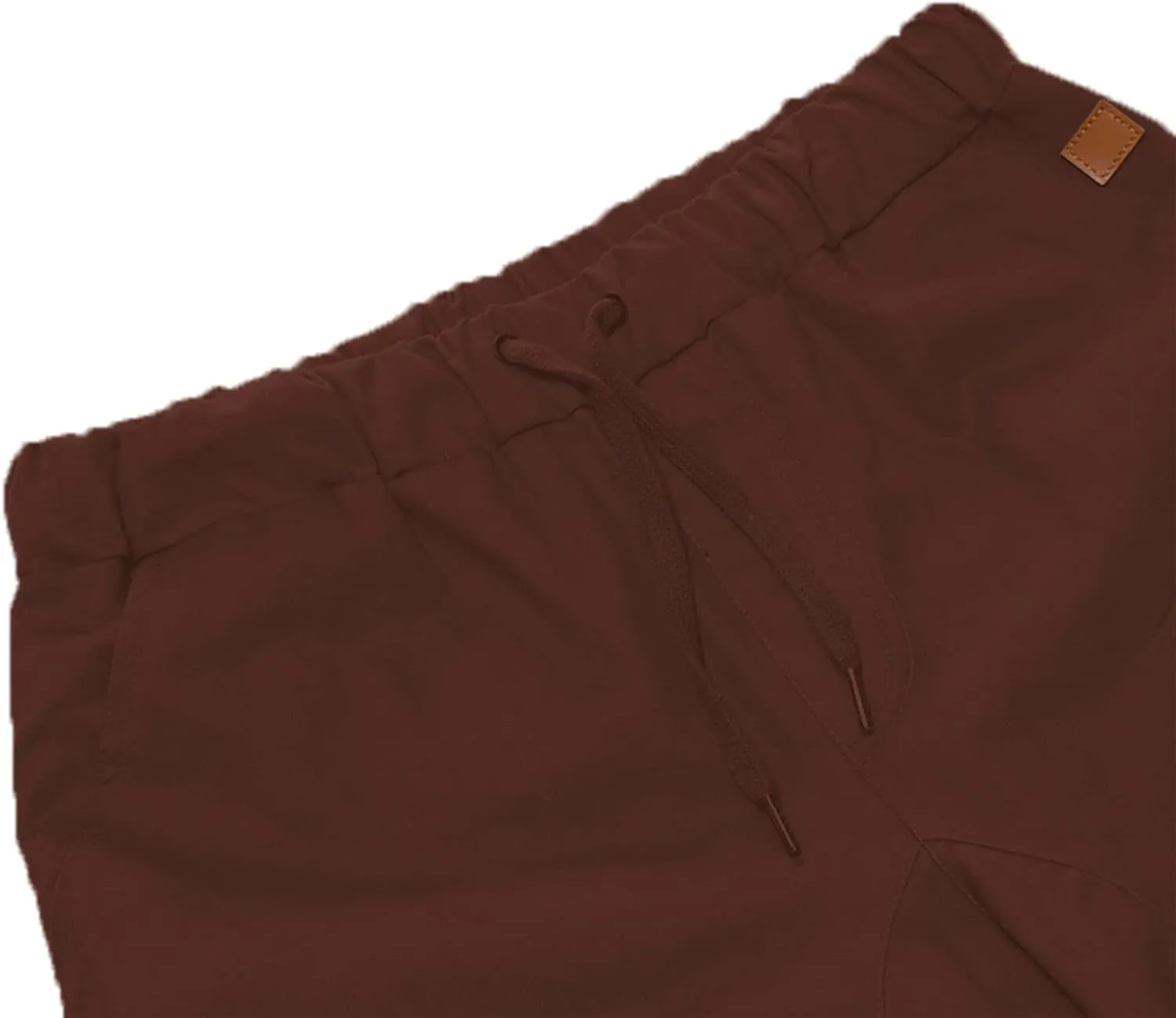 Cargo Shorts for Men Mid Rise Drawstring Elastic Waist Knee Length Slim Fit Shorts Outdoor Hiking Exercise Short Pants