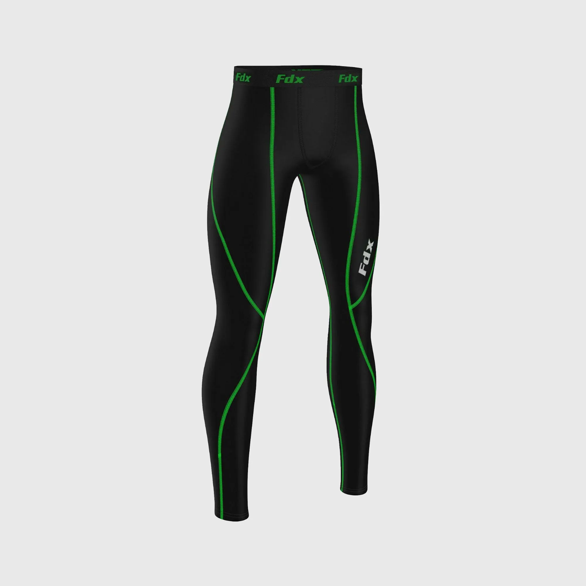 Fdx T5 Men's Green Winter Compression Tights