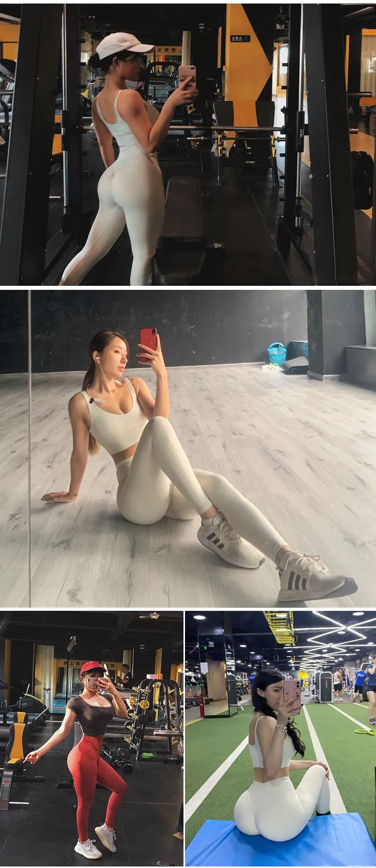 Fitness Nylon High Waist Long Pants Women push up