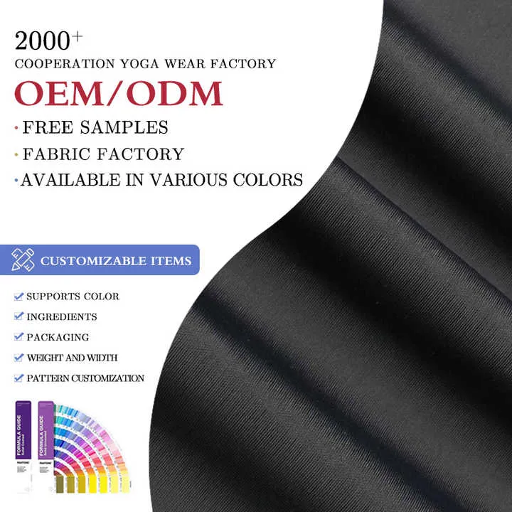 Full Dull Yoga Elastane Fabric Plain Eco-نسيج إيلاستان