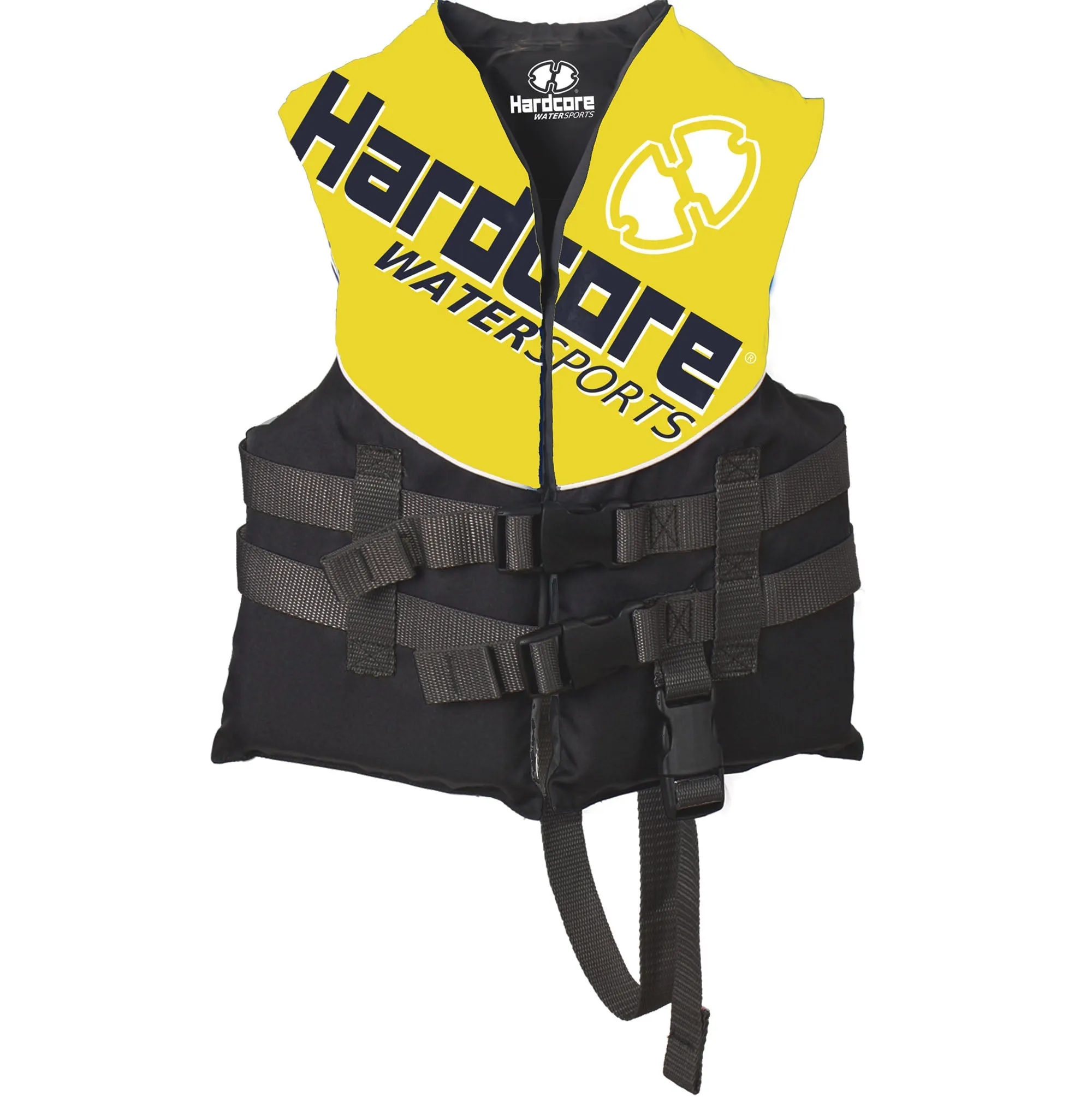 Hardcore Coast Guard type III PFD for youth child teen adult; Life vest flotation device; life jacket paddle vest for big kids, Jet ski, wakeboard, hardshell kayak life jacket
