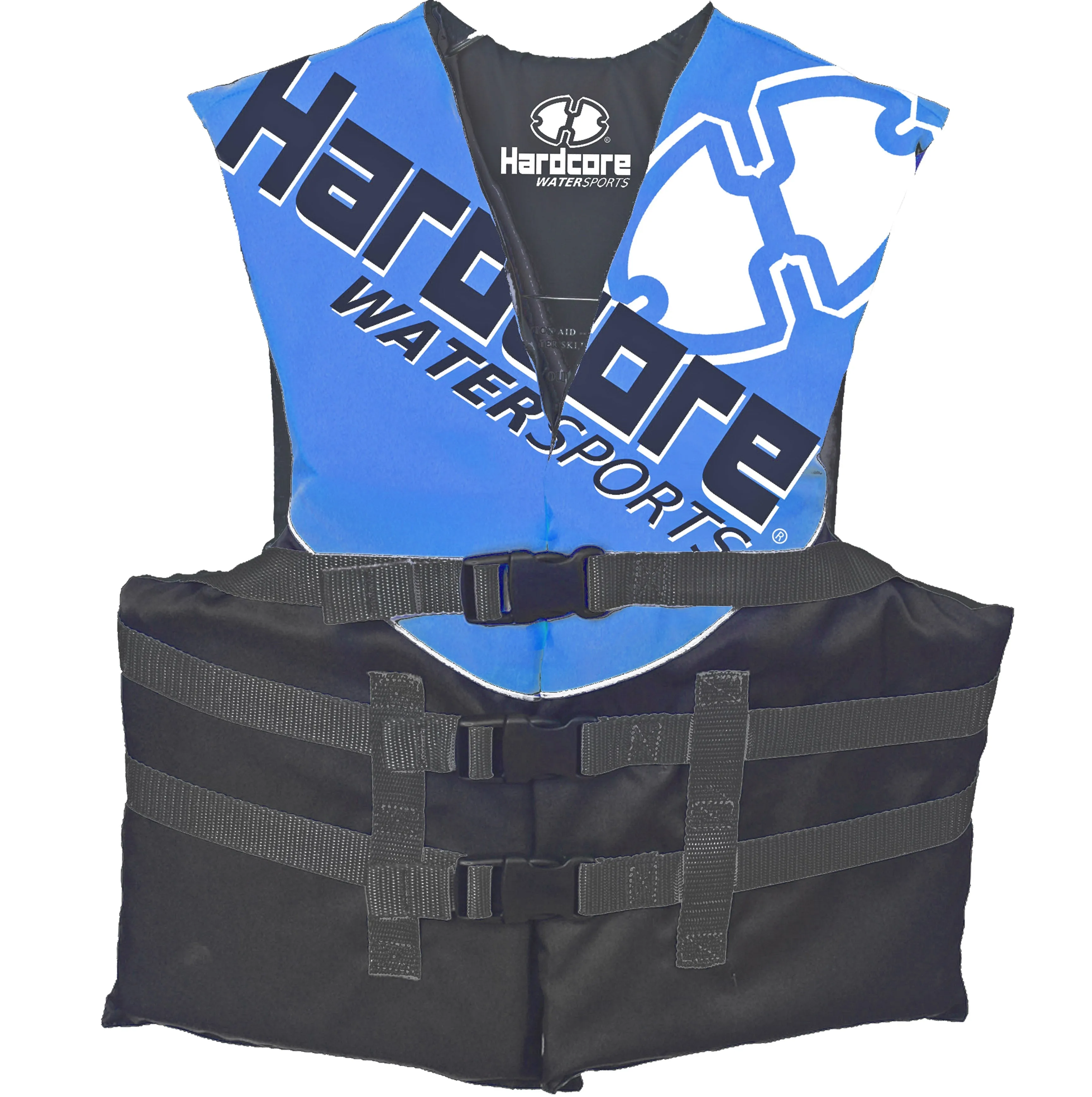 Hardcore Coast Guard type III PFD for youth child teen adult; Life vest flotation device; life jacket paddle vest for big kids, Jet ski, wakeboard, hardshell kayak life jacket