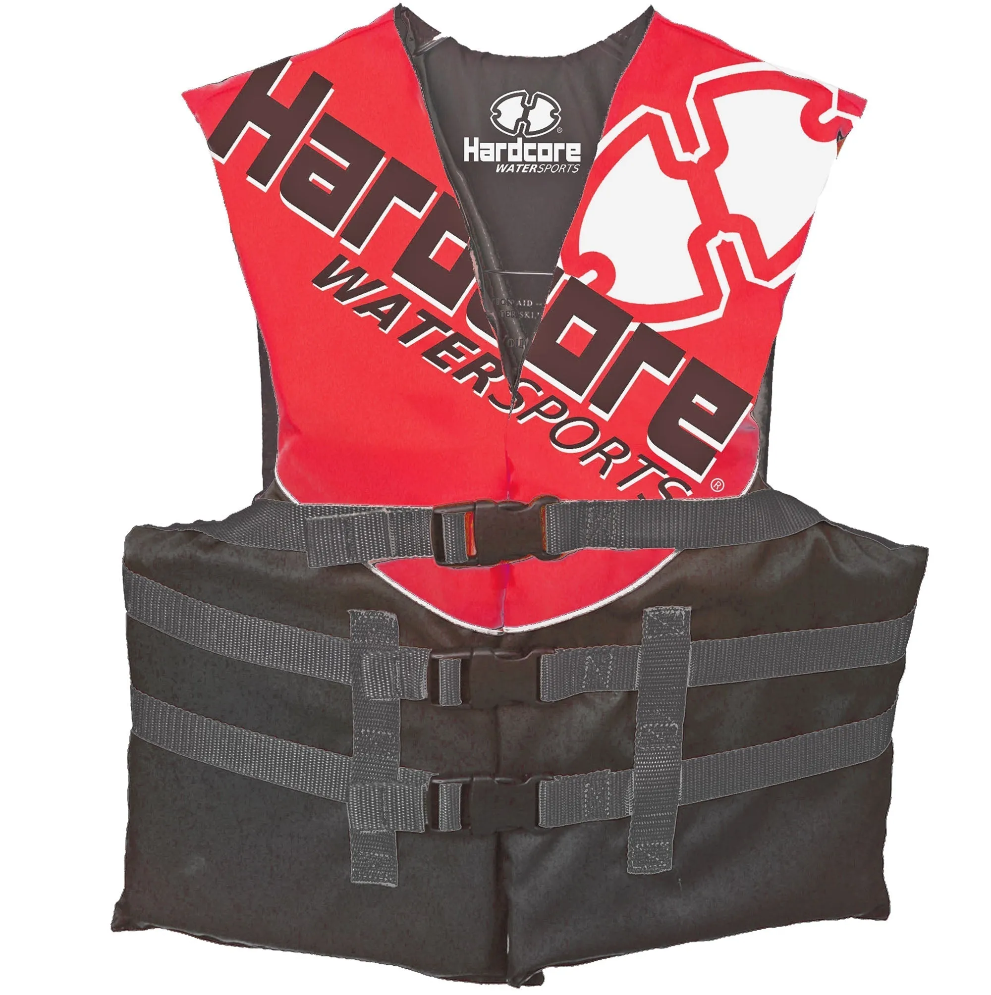 Hardcore Coast Guard type III PFD for youth child teen adult; Life vest flotation device; life jacket paddle vest for big kids, Jet ski, wakeboard, hardshell kayak life jacket