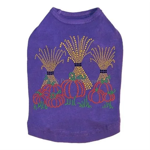 Hay Stacks Pumpkins Rhinestone Tanks- Many Colors