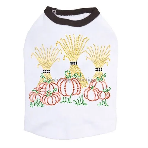 Hay Stacks Pumpkins Rhinestone Tanks- Many Colors