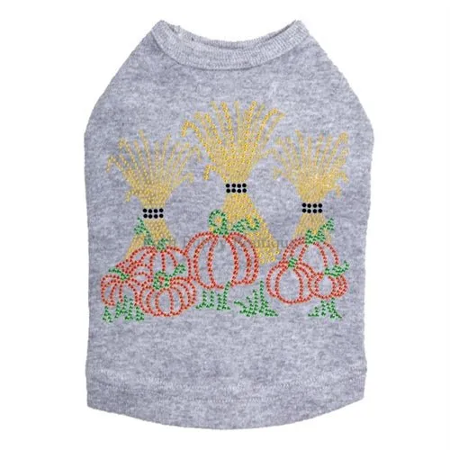 Hay Stacks Pumpkins Rhinestone Tanks- Many Colors