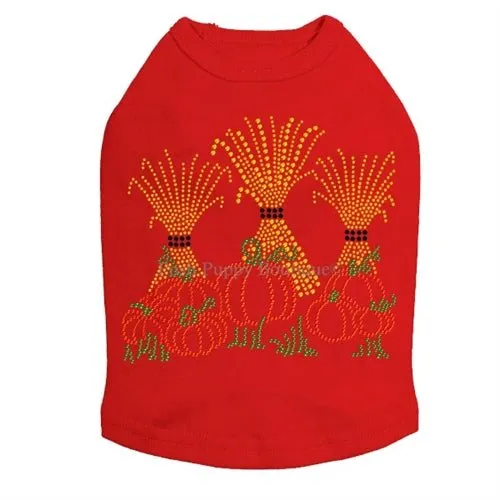 Hay Stacks Pumpkins Rhinestone Tanks- Many Colors