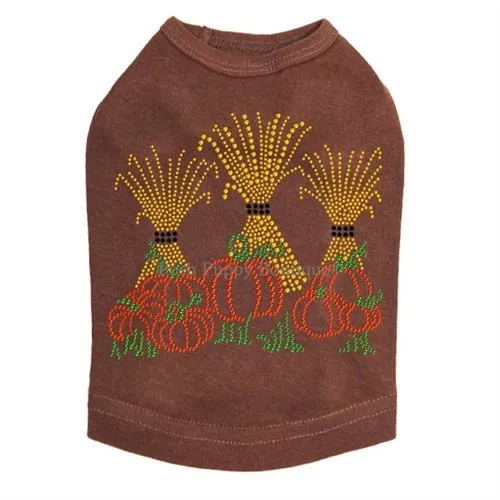 Hay Stacks Pumpkins Rhinestone Tanks- Many Colors