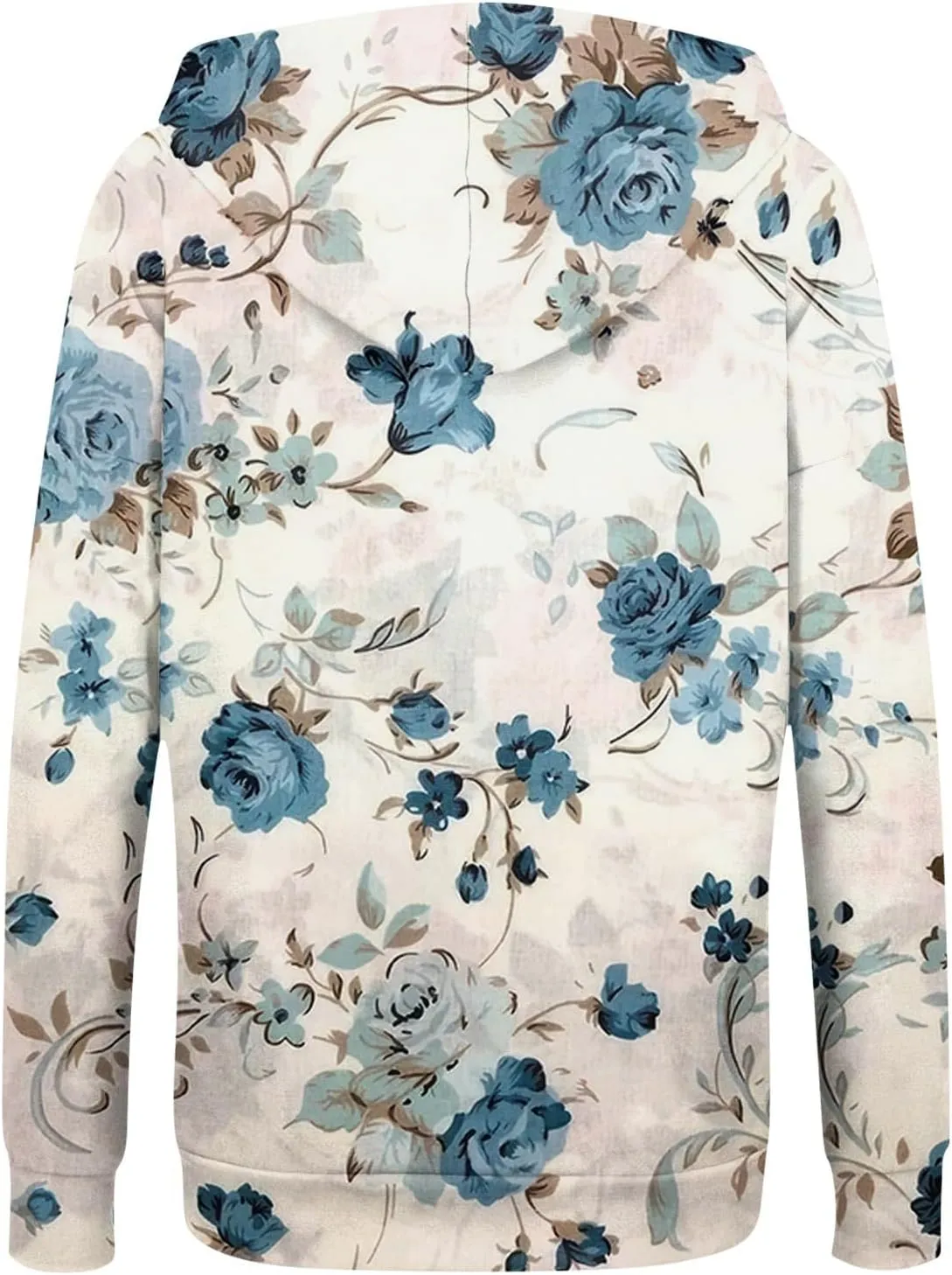Hoodies for Women Stylish Zip Up Hoodie Long Sleeve Print Sweatshirts Casual Fashion Jackets with Pocket Fall Outfits