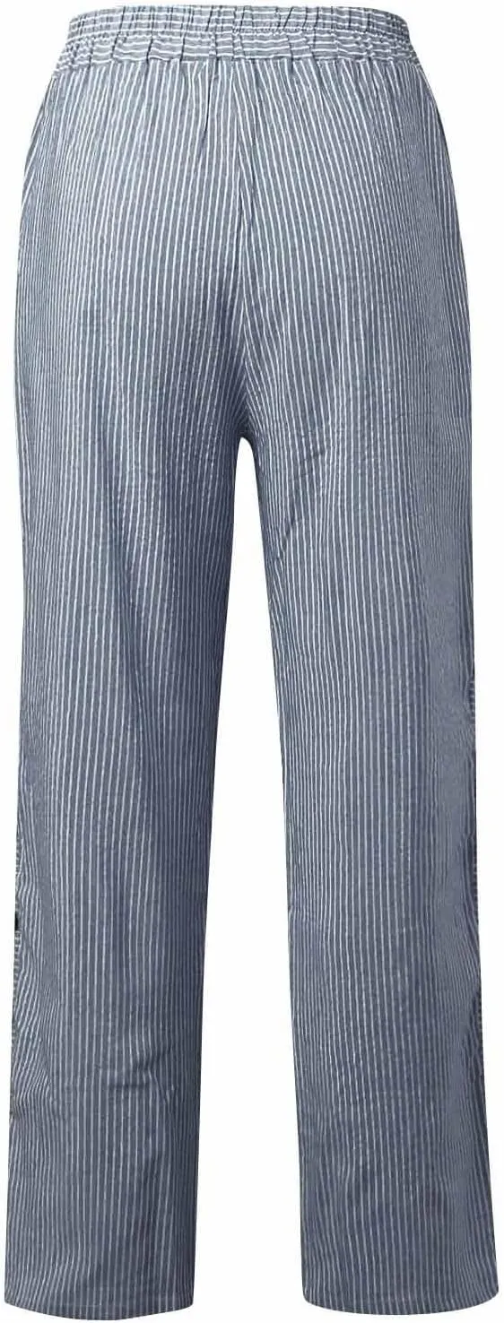 Linen Pants for Women, Peasant Pants Casual Straight Leg Linen Breathable Lounge