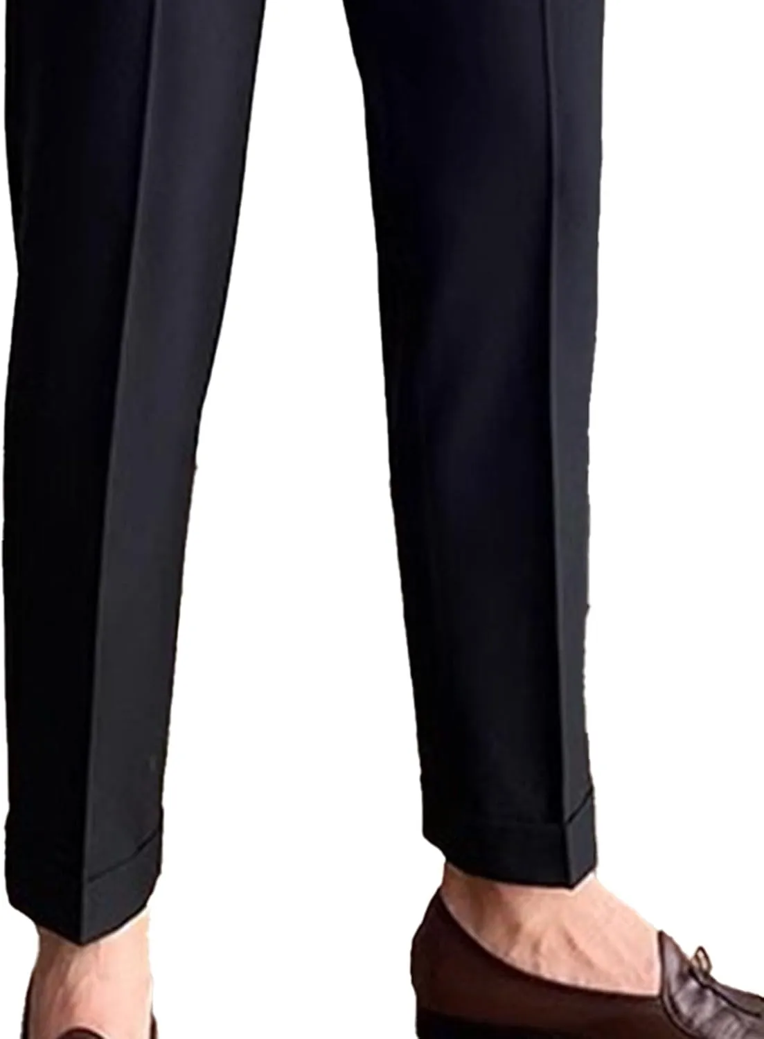 Men's Business Straight Leg Stylish Pants Solid Casual Regular Fit Trousers High Waist Comfort Outdoor Sweatpants
