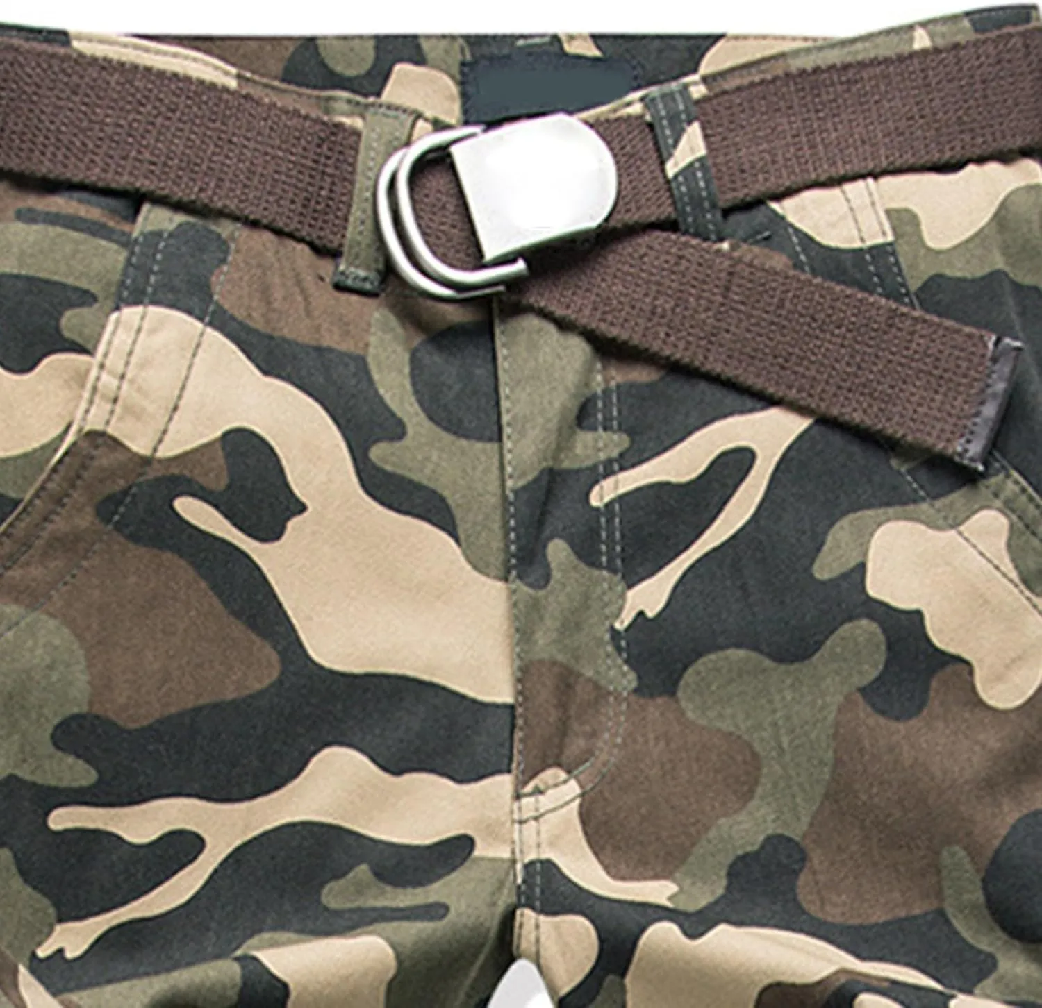 Men's Camo Cargo Pants Trousers Hiking Pants 8 Pocket Plain Comfort Breathable Outdoor Daily Work Pants for Hiking