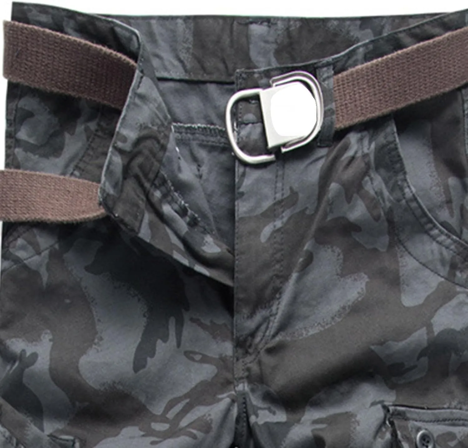 Men's Camo Cargo Pants Trousers Hiking Pants 8 Pocket Plain Comfort Breathable Outdoor Daily Work Pants for Hiking