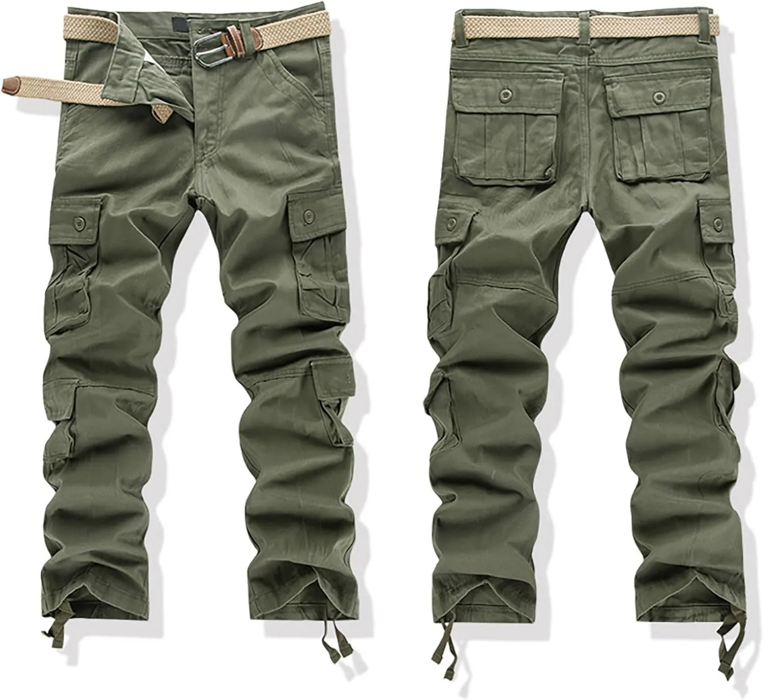 Men's Camo Cargo Pants Trousers Hiking Pants 8 Pocket Plain Comfort Breathable Outdoor Daily Work Pants for Hiking