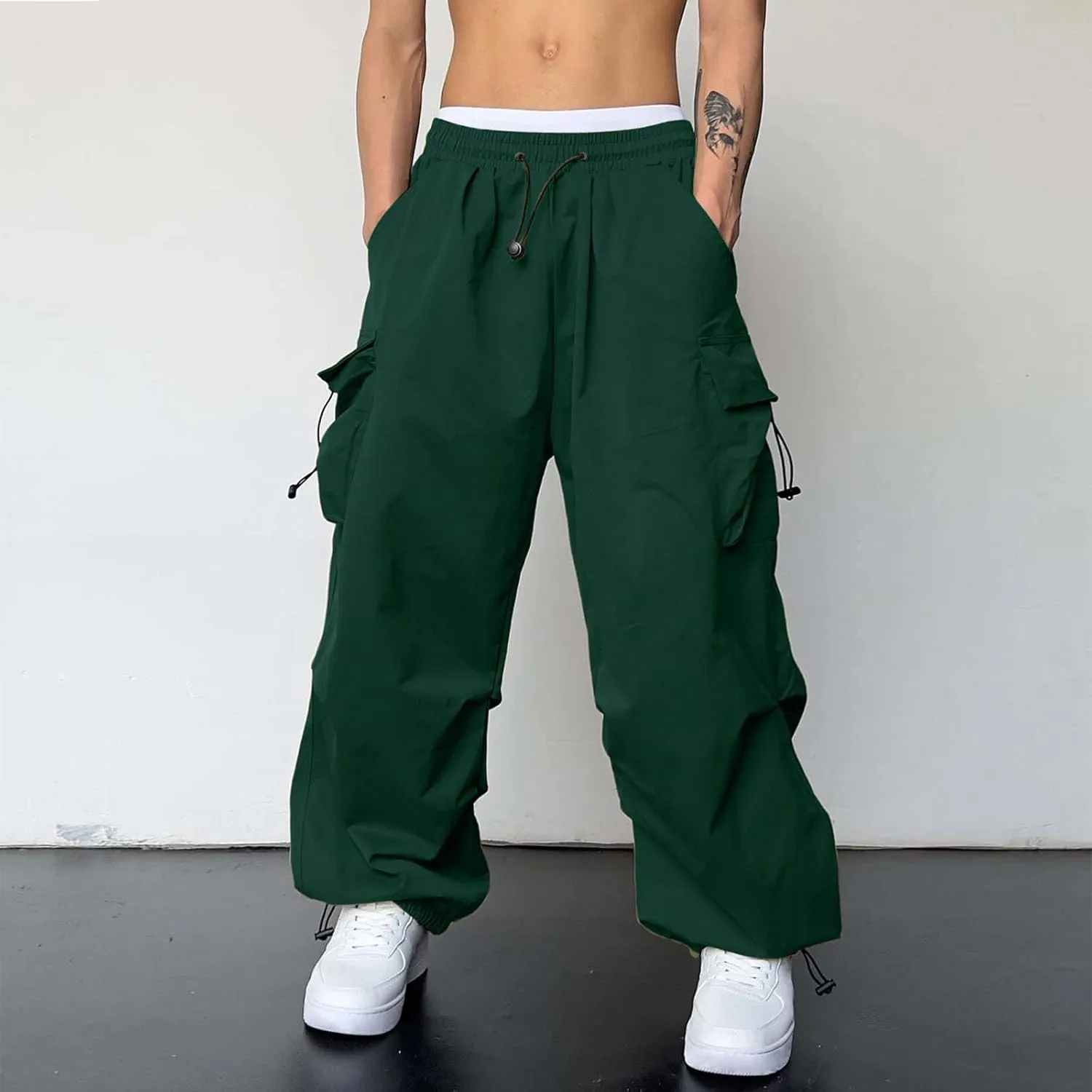 Men's Cool Lightweight Cargo Athletic Pants Fast Dry Joggers Breathable Outdoor Trousers with Pockets