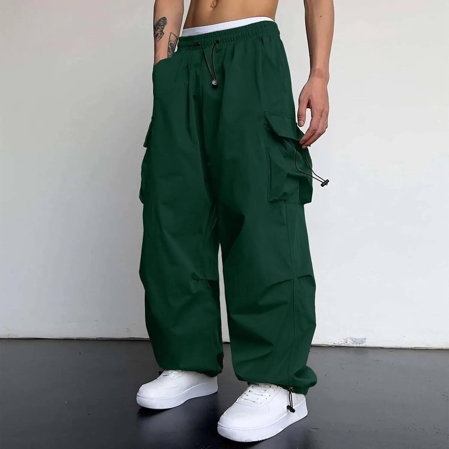 Men's Cool Lightweight Cargo Athletic Pants Fast Dry Joggers Breathable Outdoor Trousers with Pockets