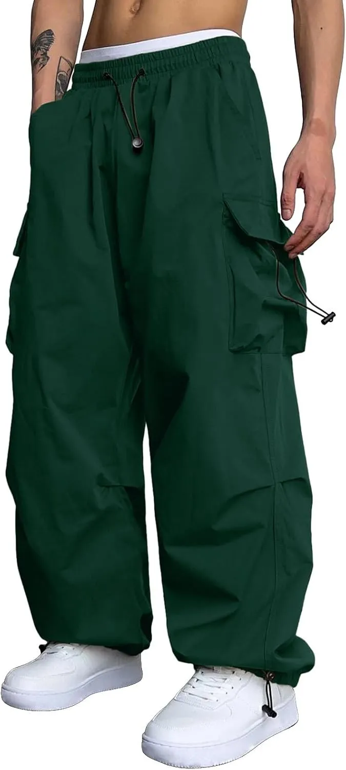Men's Cool Lightweight Cargo Athletic Pants Fast Dry Joggers Breathable Outdoor Trousers with Pockets