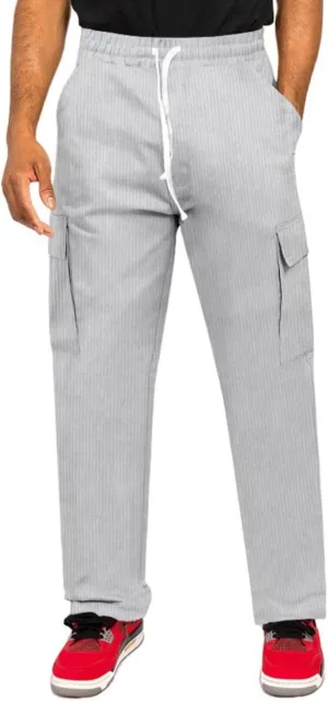 Mens Corduroy Pants Retro Cargo Pants Elastic Drawstring Regular Fit Athletic Joggers Breathable Quick Dry Casual
