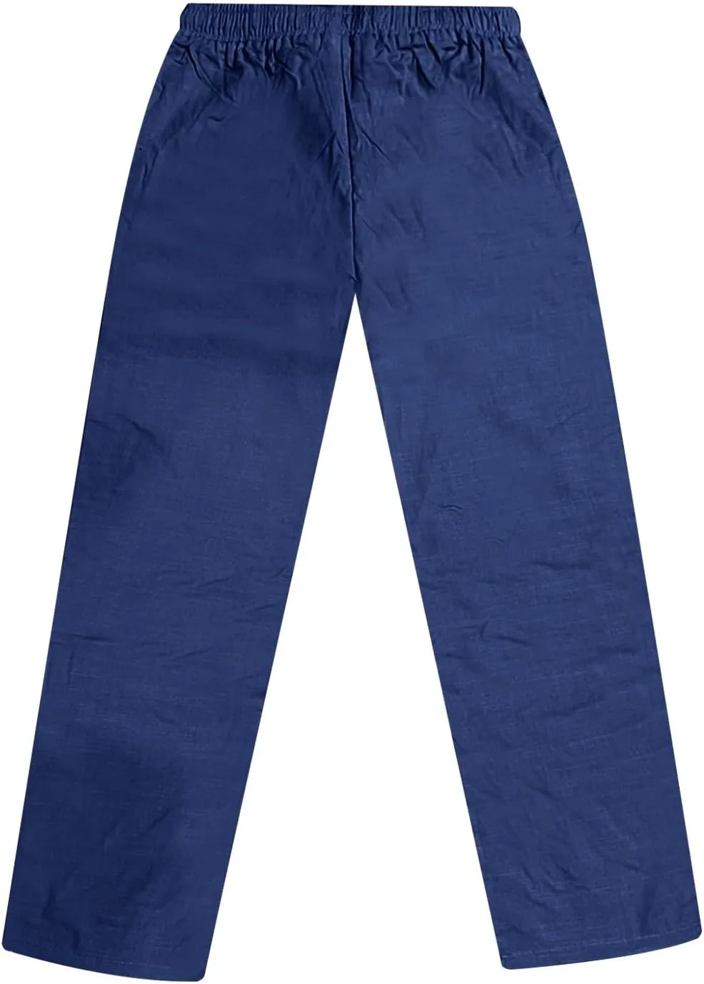 Men's Cotton and Linen Loose Stretch Drawstring Waist Summer Breathable Straight Beach Pants 2025