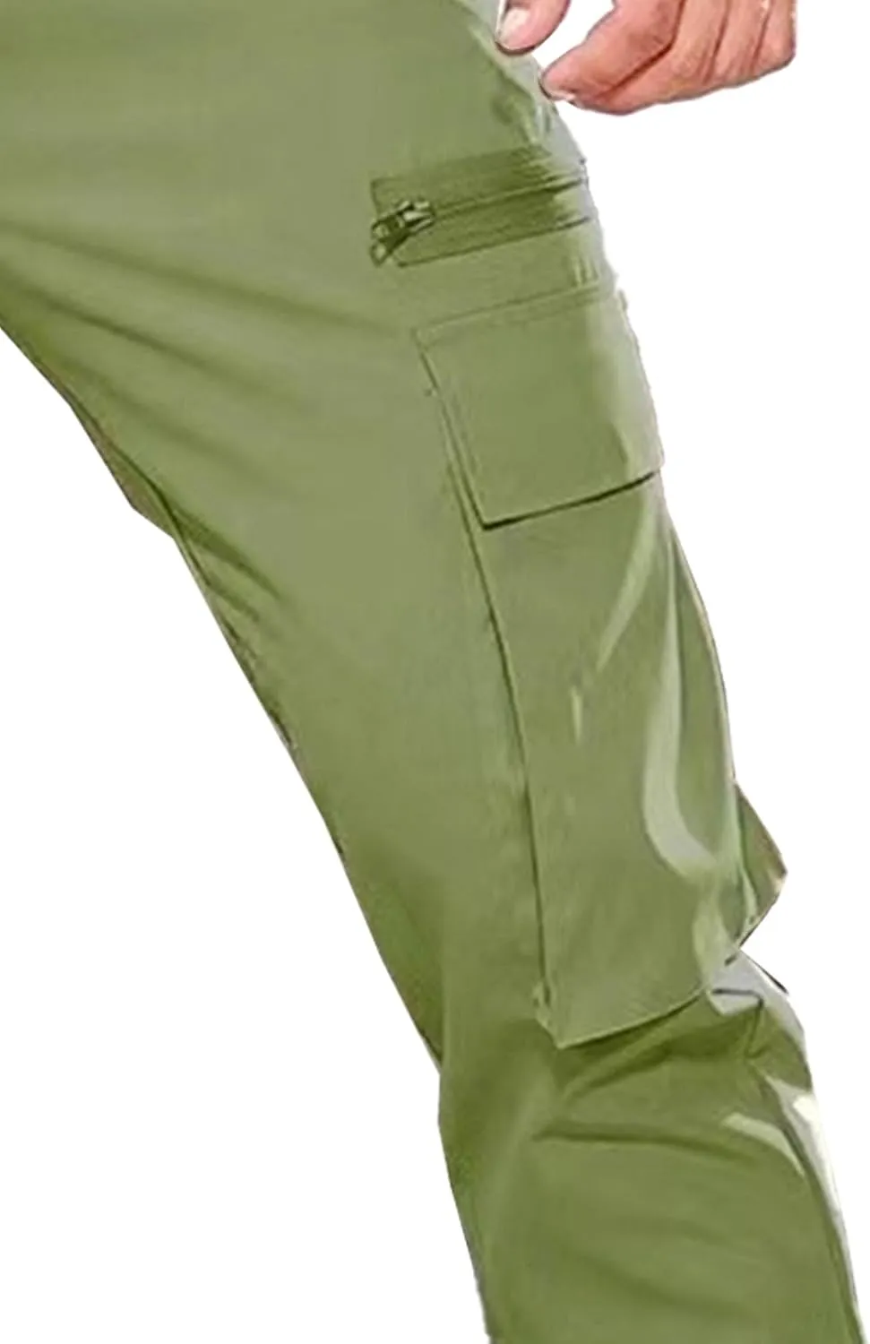 Men's Drawstring Straight Leg Cargo Pants Elastic Waist Athletic Work Trousers Stylish Casual Solid Outdoor Pants