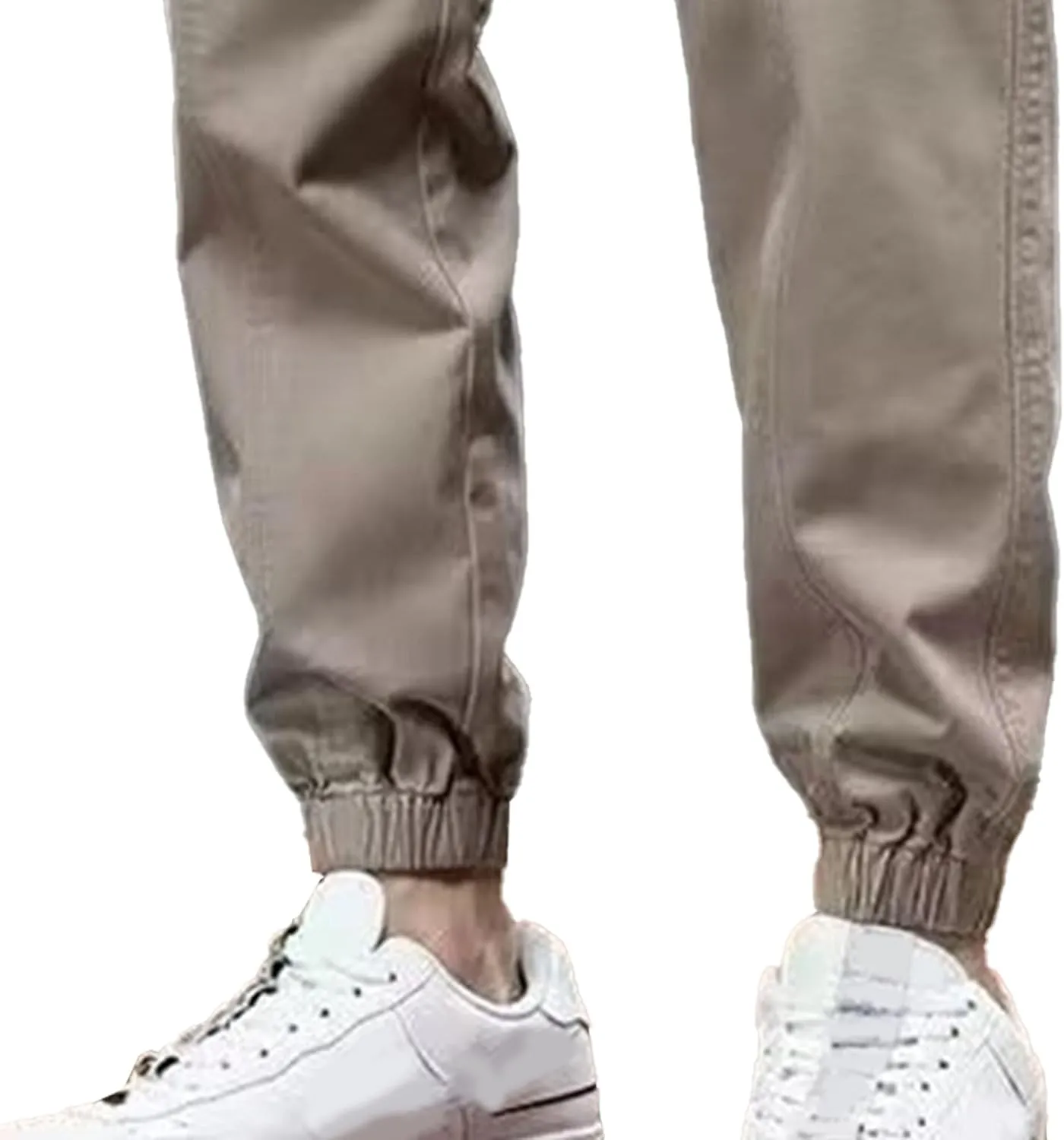 Men's Elastic Waist Solid Joggers Pants Lightweight Stylish Summer Trousers Regular Fit Outdoor Hiking Pants