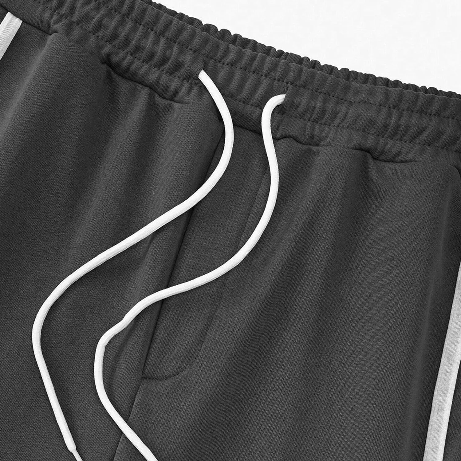 Men's Elastic Waist Stylish Workout Pants Comfort Solid Hiking Joggers Pants Cotton Track Outdoor Trousers