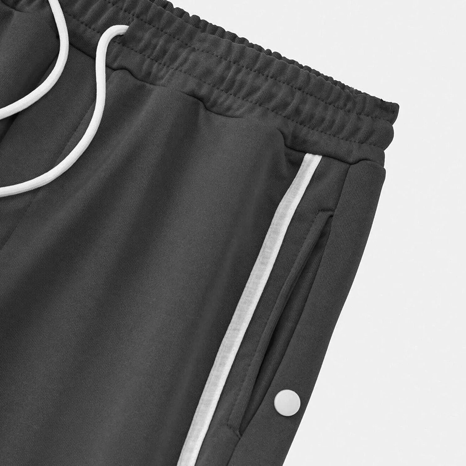 Men's Elastic Waist Stylish Workout Pants Comfort Solid Hiking Joggers Pants Cotton Track Outdoor Trousers