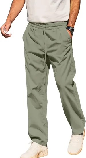 Men's Hip-hop Pants Breathable Linen Loose Casual Daily Sports Home Pants 2025