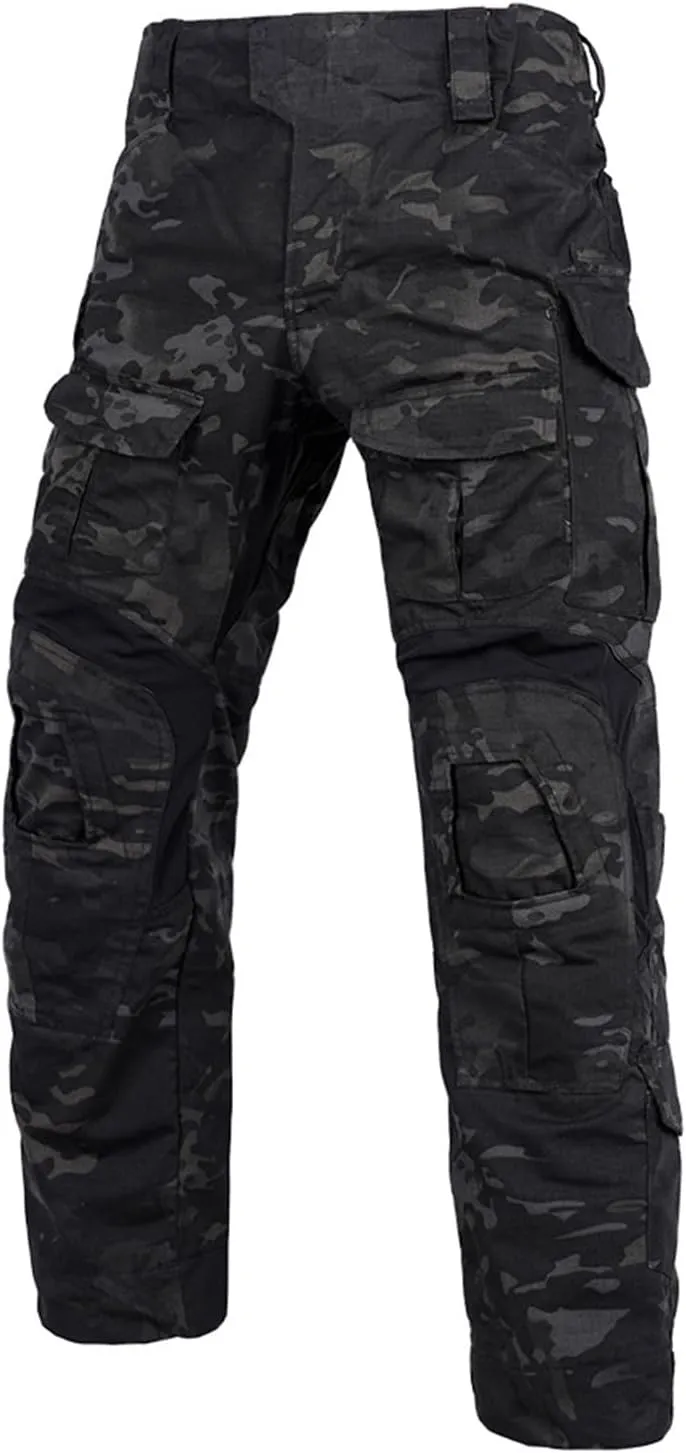 Men's Outdoor Tactical Drawstring Pants 2025 Multi-Pocket Breathable Camouflage Training Work Pants