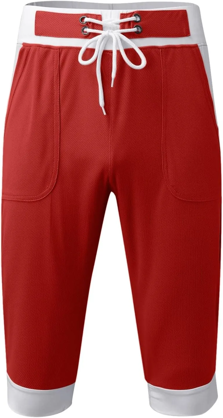 Mens Shorts Casual Men's Patchwork Slim fit 5 Inch Inseam Gym Shorts Running Shorts Basketball Shorts with Drawtring