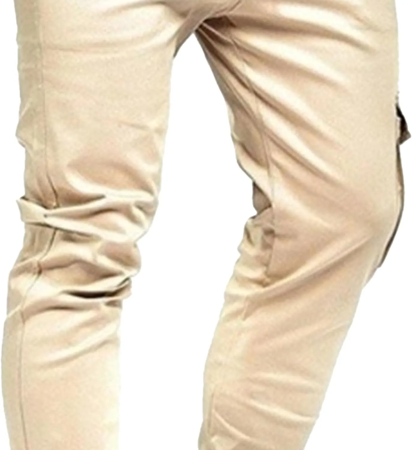 Men's Slim Fit Casual Hiking Cargo Pants Elastic Waist Solid Jogging Pants Comfort Stylish Military Trousers