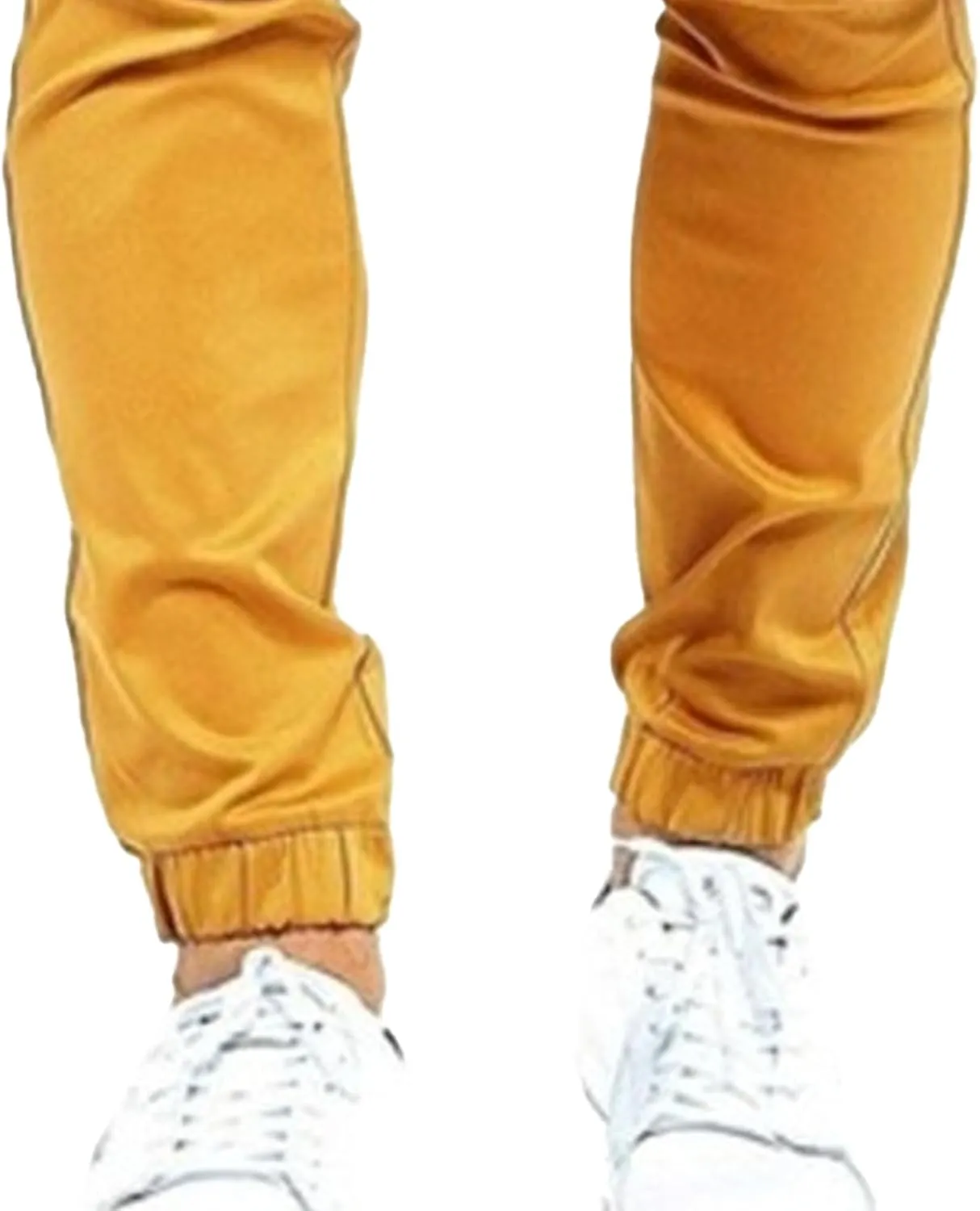 Men's Slim Fit Casual Hiking Cargo Pants Elastic Waist Solid Jogging Pants Comfort Stylish Military Trousers