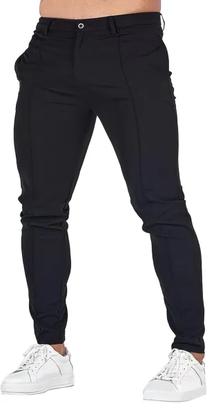 Men's Slim Fit Stylish Outdoor Pants Comfort Business Joggers Trousers Skinny Lightweight Hiking Pants