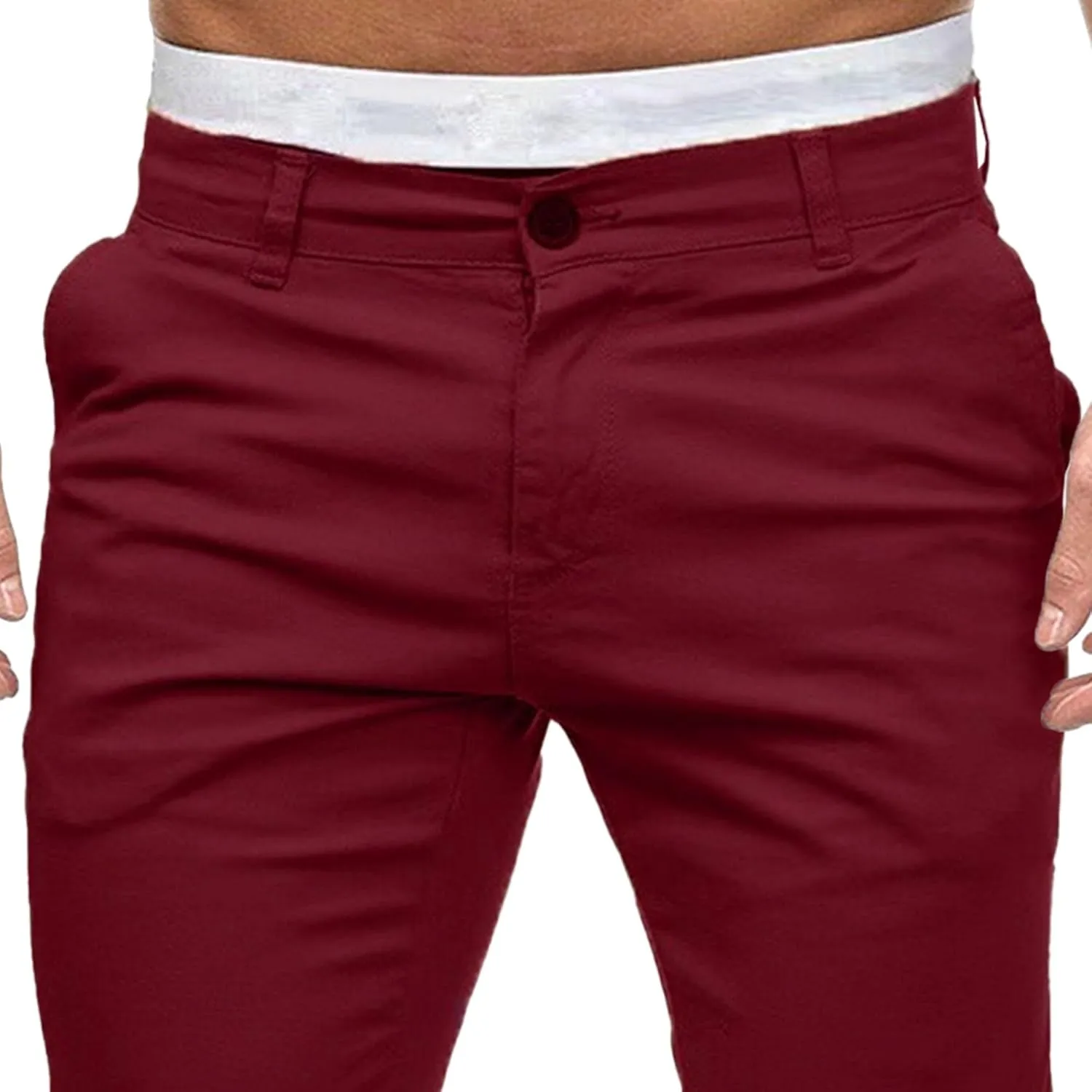 Men's Slim Fit Stylish Outdoor Pants Comfort Business Joggers Trousers Skinny Lightweight Hiking Pants