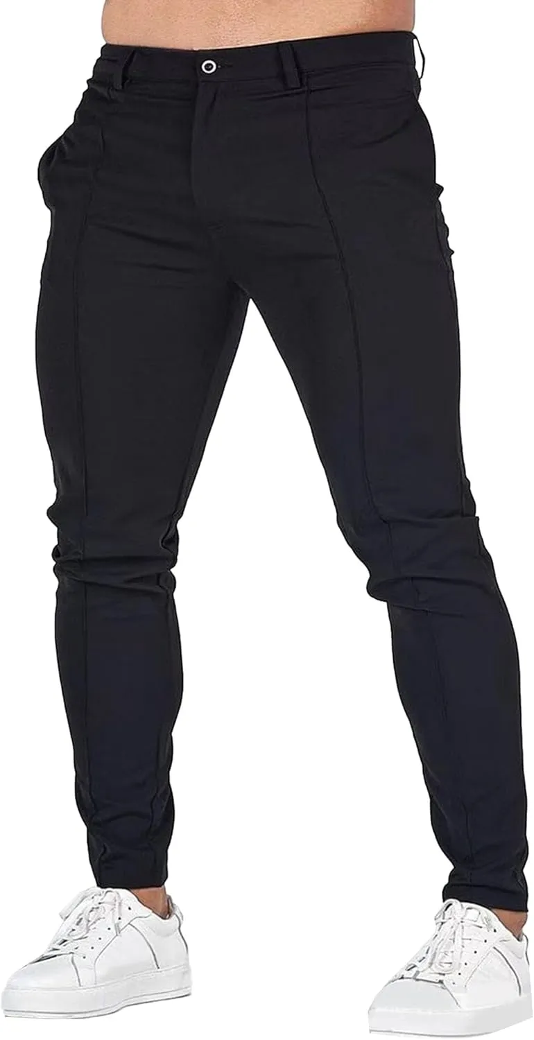 Men's Slim Fit Stylish Outdoor Pants Comfort Business Joggers Trousers Skinny Lightweight Hiking Pants