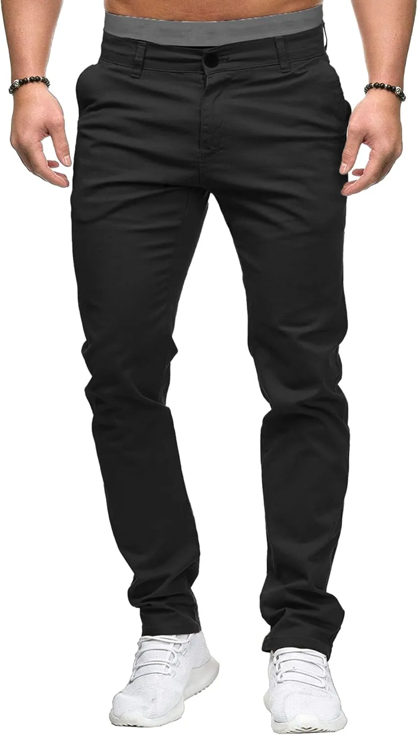 Men's Slim Fit Stylish Outdoor Pants Comfort Business Joggers Trousers Skinny Lightweight Hiking Pants